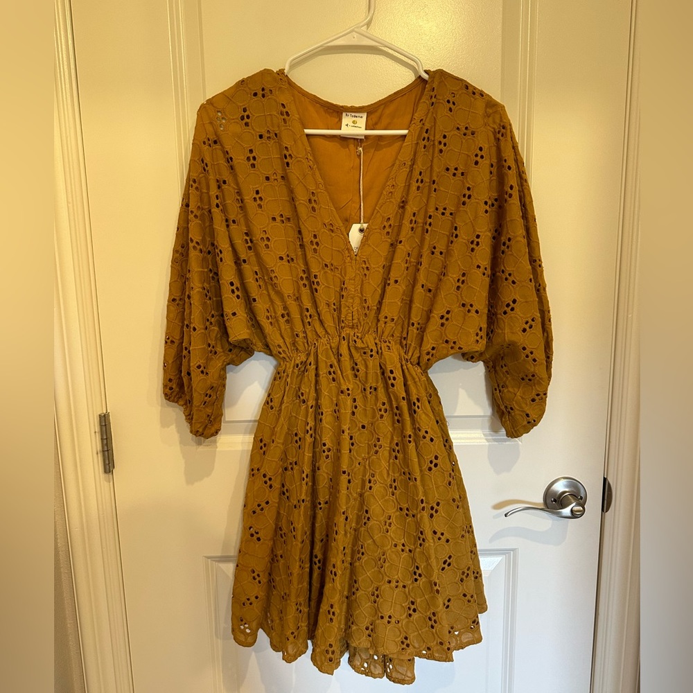 Mustard yellow lace dress size S